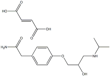 Benzeneacetamide, 4-[2-hydroxy-3-[(1-methylethyl)amino]propoxy]-, (2E)-2-butenedioate (salt) Structure