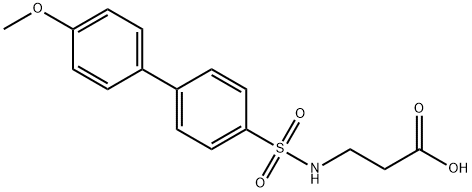 N-(4'-Methoxy-4-biphenylylsulfonyl)-beta-alanine, 96% 구조식 이미지