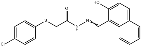 2-[(4-chlorophenyl)sulfanyl]-N'-[(2-hydroxy-1-naphthyl)methylene]acetohydrazide Structure