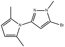 1H-Pyrazole, 5-bromo-3-(2,5-dimethyl-1H-pyrrol-1-yl)-1-methyl- 구조식 이미지