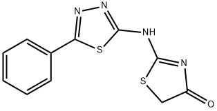 4(5H)-Thiazolone, 2-[(5-phenyl-1,3,4-thiadiazol-2-yl)amino]- Structure