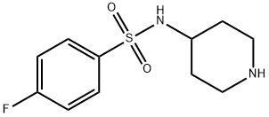 4-fluoro-N-piperidin-4-ylbenzenesulfonamide Structure