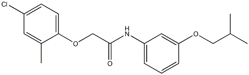 2-(4-chloro-2-methylphenoxy)-N-(3-isobutoxyphenyl)acetamide 구조식 이미지