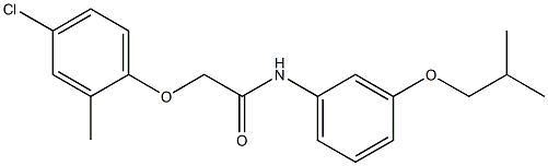 2-(4-chloro-2-methylphenoxy)-N-(3-isobutoxyphenyl)acetamide Structure