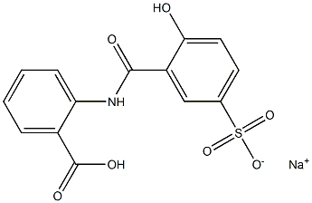 Sodium 2-((2-hydroxy-5-sulfonatobenzoyl)amino)benzoic acid Structure