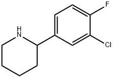2-(3-chloro-4-fluorophenyl)piperidine Structure