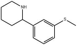 2-[3-(methylsulfanyl)phenyl]piperidine Structure