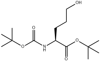 (S)-tert-butyl 2-((tert-butoxycarbonyl)amino)-5-hydroxypentanoate Structure