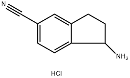 1-AMINO-2,3-DIHYDRO-1H-INDENE-5-CARBONITRILE HCL Structure