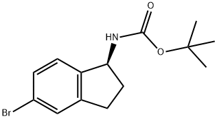 (S)-TERT-BUTYL (5-BROMO-2,3-DIHYDRO-1H-INDEN-1-YL)CARBAMATE Structure