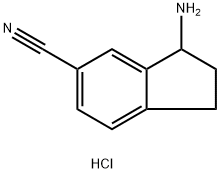 3-AMINO-2,3-DIHYDRO-1H-INDENE-5-CARBONITRILE HCL 구조식 이미지