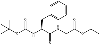 ethyl (S)-(2-((tert-butoxycarbonyl)amino)-3-phenylpropanethioyl)glycinate Structure