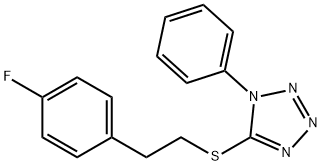 5-((4-fluorophenethyl)thio)-1-phenyl-1H-tetrazole 구조식 이미지