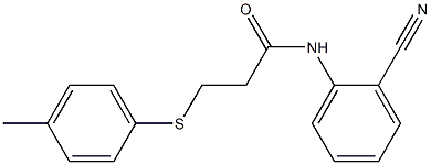 N-(2-cyanophenyl)-3-[(4-methylphenyl)sulfanyl]propanamide 구조식 이미지