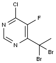 Pyrimidine, 4-chloro-6-(1,1-dibromoethyl)-5-fluoro- 구조식 이미지