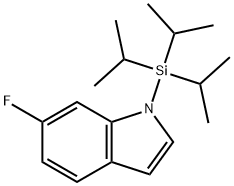 1H-Indole, 6-fluoro-1-[tris(1-methylethyl)silyl]- 구조식 이미지