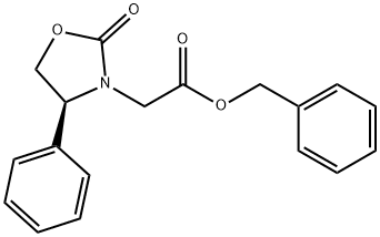 (2-oxo-(4S)-phenyloxazolidin-3-yl) acetic acid benzyl ester Structure
