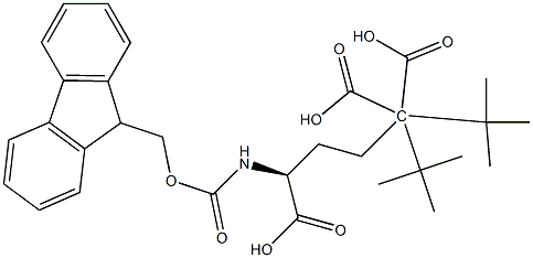 1,1,4-Butanetricarboxylic acid, 4-[[(9H-fluoren-9-ylmethoxy)carbonyl]amino]-, 1,1-bis(1,1-dimethylethyl) ester, (4S)- Structure