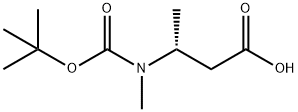 (3R)-3-{[(tert-butoxy)carbonyl](methyl)amino}butanoic acid Structure