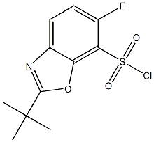 2-tert-butyl-6-fluorobenzo[d]oxazole-7-sulfonyl chloride Structure