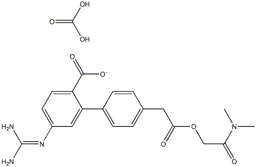 [4-[2-[2-(dimethylamino)-2-oxoethoxy]-2-oxoethyl]phenyl]4-(diaminomethylideneamino)benzoate: carbonate Structure