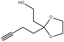 2-(2-But-3-ynyl-1,3-dioxolan-2-yl)ethanol 구조식 이미지