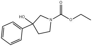 1-Pyrrolidinecarboxylic acid, 3-hydroxy-3-phenyl-, ethyl ester Structure