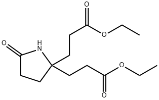 diethyl 3,3'-(5-oxopyrrolidine-2,2-diyl)dipropionate Structure