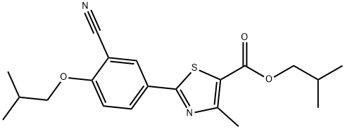 sobutyl 2-(3-cyano-4-isobutoxyphenyl)-4-methylthiazole-5 -carboxylate Structure