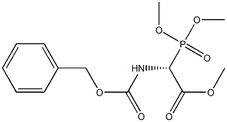 글리신,2-(디메톡시포스피닐)-N-[(페닐메톡시)카르보닐]-,메틸에스테르,(2R)- 구조식 이미지