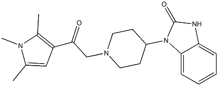 1-[1-[2-Oxo-2-(1,2,5-trimethyl-3-pyrrolyl)ethyl]-4-piperidinyl]-1H-benzo[d]imidazol-2(3H)-one Structure