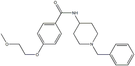 N-(1-benzyl-4-piperidinyl)-4-(2-methoxyethoxy)benzamide 구조식 이미지