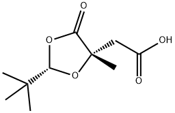 2S,4S-(2-tert-Butyl-4-methyl-5-oxo-[1,3]dioxolan-4-yl)-acetic acid Structure