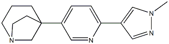 1-Azabicyclo[3.2.1]octane, 5-[6-(1-Methyl-1H-pyrazol-4-yl)-3-pyridinyl]-, (+)- 구조식 이미지