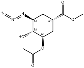 methyl (1S,3R,4R,5S)-3-acetoxy-5-azido-4-hydroxycyclohexane-1-carboxylate 구조식 이미지