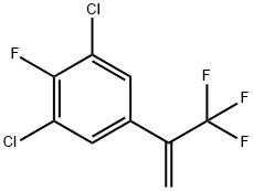 1,3-dichloro-2-fluoro-5-(3,3,3-trifluoroprop-1-en-2-yl)benzene 구조식 이미지