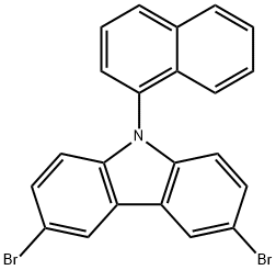 3,6-Dibromo-N-(1-naphthalenyl)carbazole 구조식 이미지