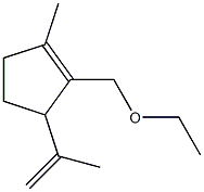 2-(ethoxymethyl)-1-methyl-3-(prop-1-en-2-yl)cyclopent-1-ene Structure