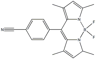 4,4-Difluoro-8(4'-cyanophenyl)-1,3,5,7-tetramethyl-4-bora-3a,4a-diaza-s-indacene, 98% 구조식 이미지