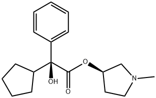 (R)-1-methylpyrrolidin-3-yl (S)-2-cyclopentyl-2-hydroxy-2-phenylacetate Structure
