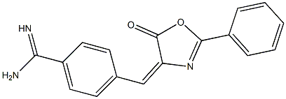 4-{[(4E)-5-oxo-2-phenyl-4,5-dihydro-1,3-oxazol-4-ylidene]methyl}benzene-1-carboximidamide Structure