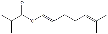 (1E,Z)-2,6-dimethylhepta-1,5-dienyl 2-methylpropanoate Structure