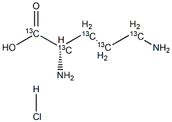 L-ORNITHINE-13C5 HYDROCHLORIDE, Structure
