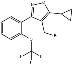 4-(bromomethyl)-5-cyclopropyl-3-(2-(trifluoromethoxy)phenyl)isoxazole 구조식 이미지
