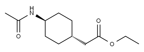 trans-ethyl 2-(-4-acetamidocyclohexyl)acetate Structure