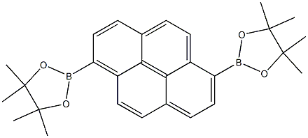 1,6-bis(4,4,5,5-tetramethyl-1,3,2-dioxaborolane-2-yl)pyrene 구조식 이미지