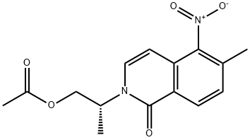 (R)-2-(6-methyl-5-nitro-1-oxoisoquinolin-2(1H)-yl)propyl acetate Structure