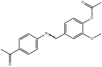 4-{[(4-acetylphenyl)imino]methyl}-2-methoxyphenyl acetate 구조식 이미지