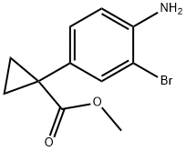 Methyl 1-(4-amino-3-bromophenyl)cyclopropanecarboxylate Structure