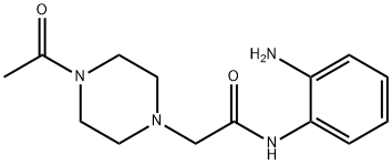 2-(4-acetylpiperazin-1-yl)-N-(2-aminophenyl)acetamide 구조식 이미지